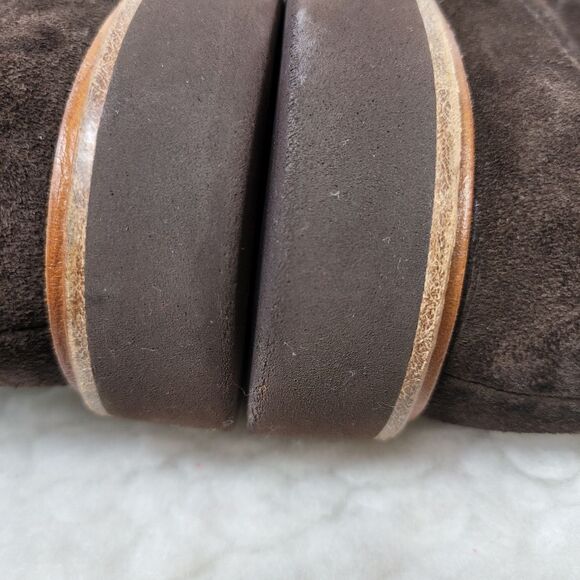 Tod's Men's Size 7 Brown Suede Wingtip Shoes Vibram Soles - Picture 11 of 12